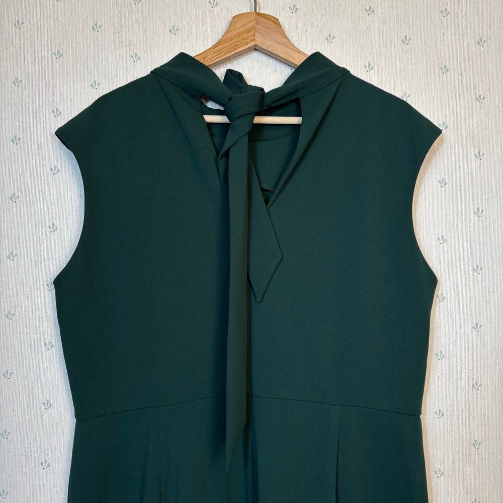 Calvin Klein Sleeveless Wide Leg Jumpsuit Size 16 Mock Neck Flowy Cocktail - Picture 3 of 11
